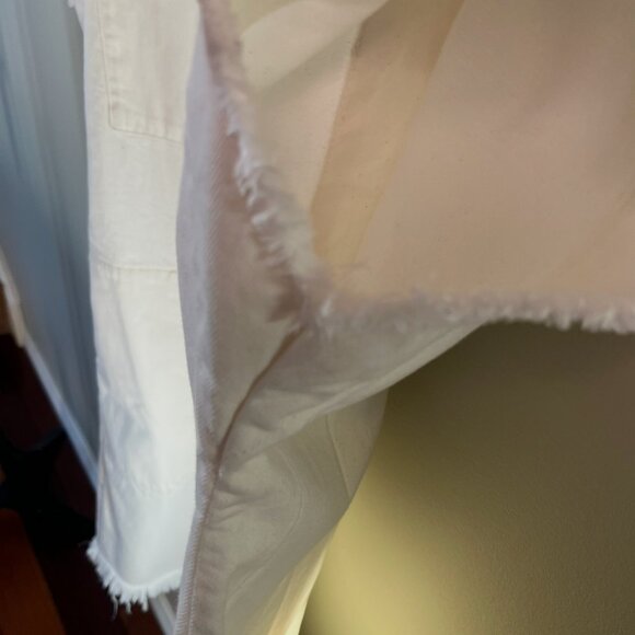 NWOT Everlane Denim Workwear Dress w/ Frayed Hem - Bone - Size XXL - Picture 9 of 15